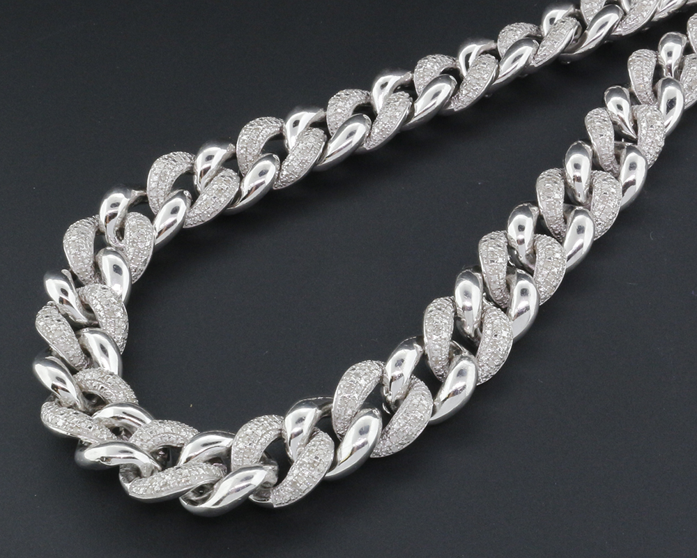 Sterling Silver Cuban Link Chain For Sale