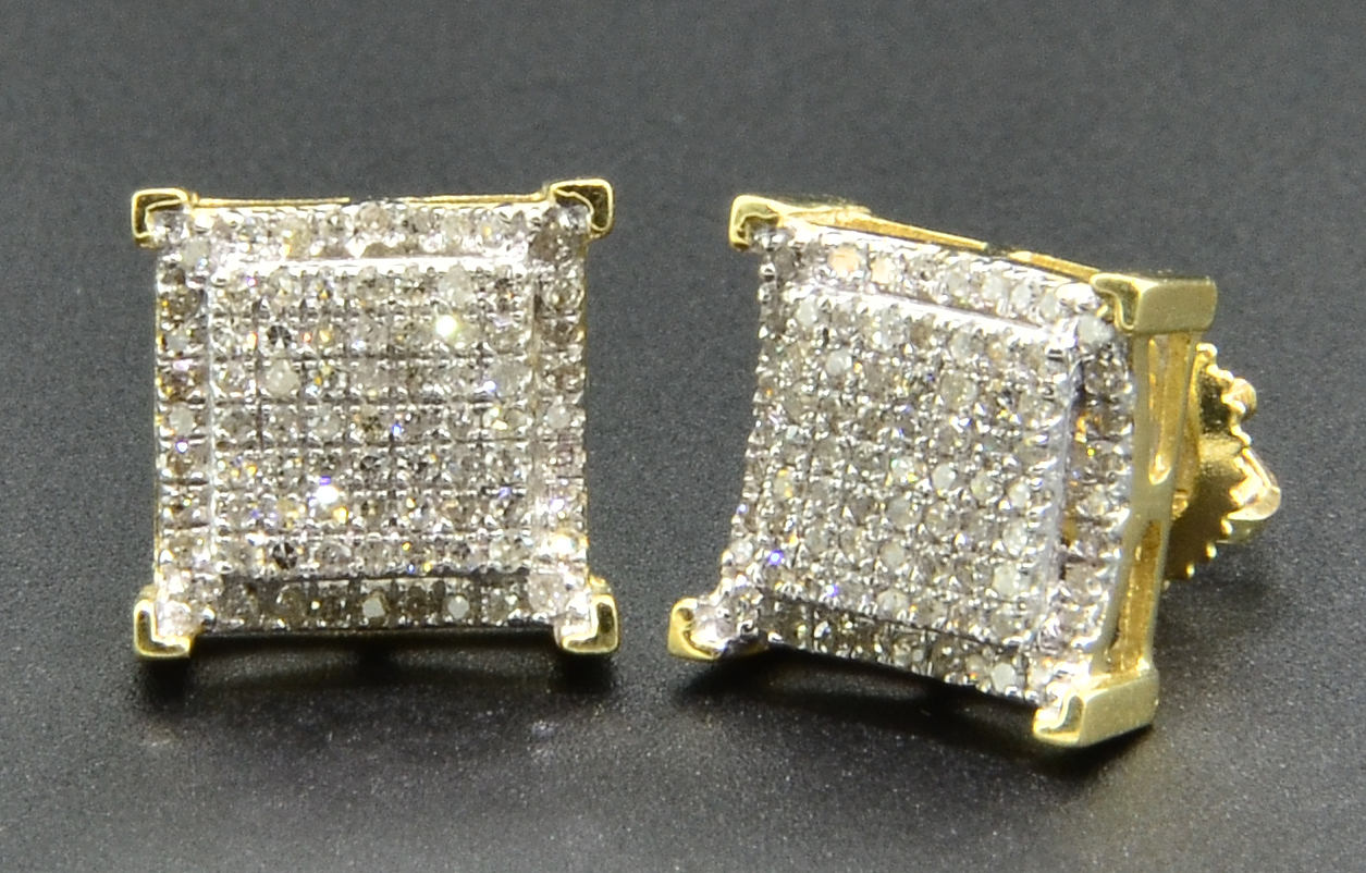 Best 24 Square Diamond Earrings for Men - Home, Family, Style and Art Ideas